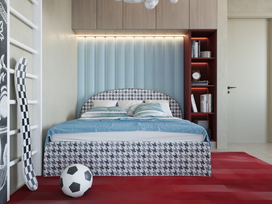 Dynamic Dreams: Modern Bedroom Design for a 10-Year-Old Boy