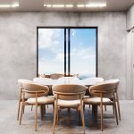Precast concrete dining area design