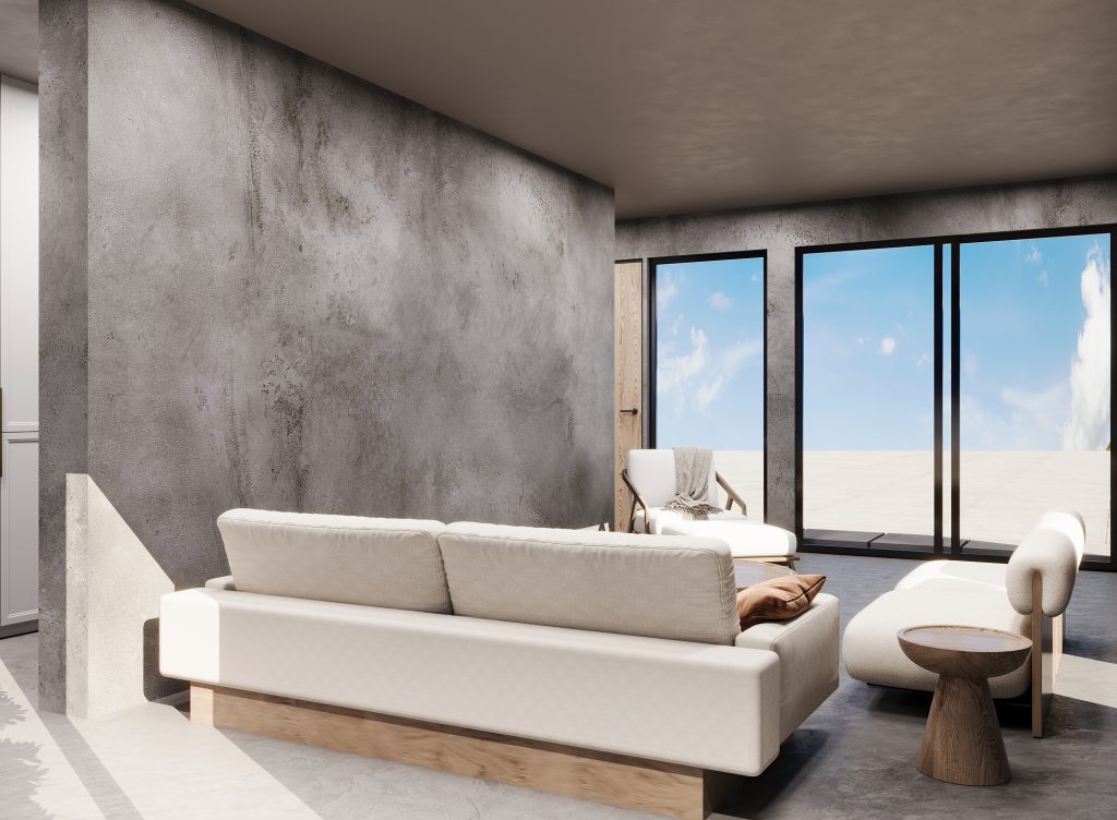 Precast concrete living area design