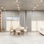 Precast concrete open layout interior design
