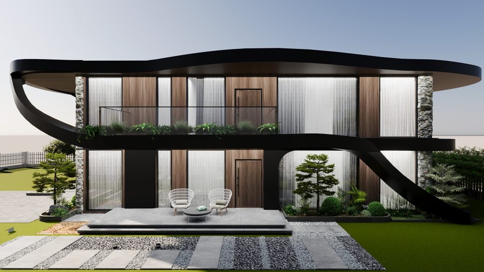 Curved Horizon Villa: A Modern Luxury Residence in India with Sculptural Elegance